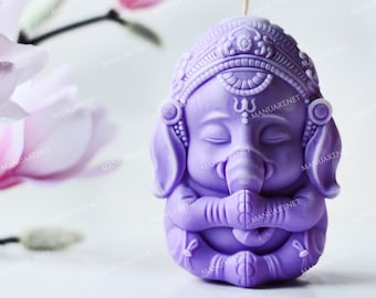 Big Ganesha 3D silicone mold, candle mold, soap mould, concrete, resin, spiritual, meditation, Buddha, yoga, zen, Indian, Ganesh, elephant