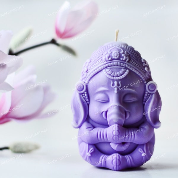 Big Ganesha 3D silicone mold, candle mold, soap mould, concrete, resin, spiritual, meditation, Buddha, yoga, zen, Indian, Ganesh, elephant