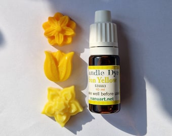 Sun yellow liquid candle dye, intensive wax colorant 10 ml