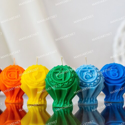 Chakra Symbol Set of 7 Silicone Molds Candle Moulds Soap Etsy