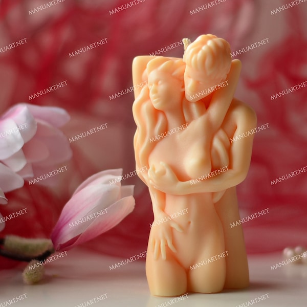 BIG Lovers moule en silicone 3D, moule à bougie, romantique, nu, nu, résine, savon, baiser, câlin, homme, femme, sexy, passion, sorcellerie, sort d’amour