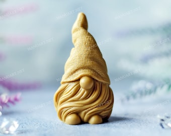 Scandinavian Christmas Gnome FOOD SAFE 3D silicone mold, candle mould, soap, resin, new year, Scandi Nordic Tomte Nisse, Small Gonk, knitted