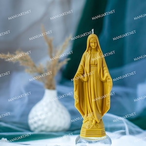 Virgin Mary FOOD SAFE 3D silicone mold, candle, soap mould, Jesus, Goddess, Maria, Mother, God, Christmas, Easter, Christianity, Jesus mold