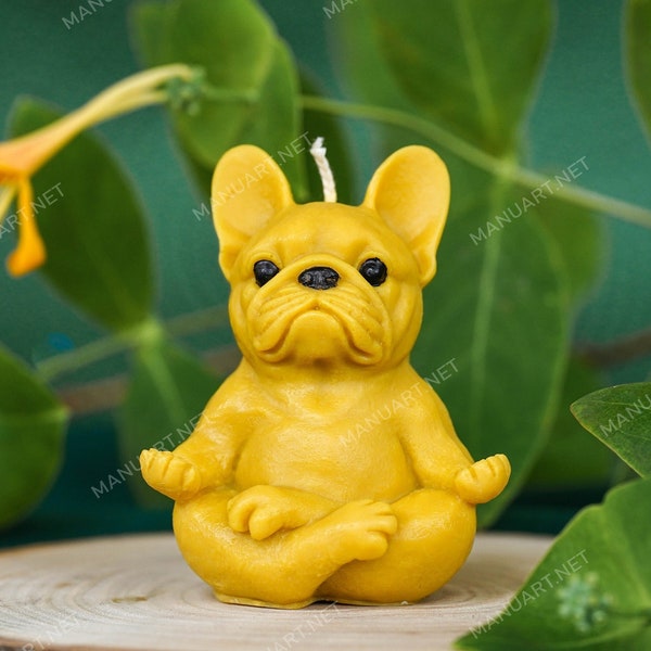 French bulldog in Yoga pose 3D silicone mold, soap mold, candle mould, cute, Frenchie, pug, yoga dog, Zen dog, animal, meditate, meditating