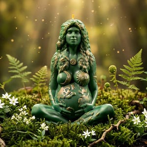 Stampo in silicone della Dea Gaia per resina, candele, sapone, cioccolato, cemento, statua della Madre Terra