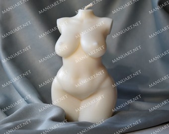 Plus size Woman torso FOOD SAFE 3D silicone mold, naked Goddess, candle, chocolate mould, nude, curvy, Female, statue, full figure, plump
