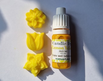 Lemon yellow liquid candle dye, intensive wax colorant 10 ml