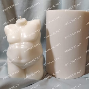 Plus size Male torso FOOD SAFE 3D silicone mold, fat, belly, naked, Chubby, candle, resin mould, body positivity, curvy, man, statue