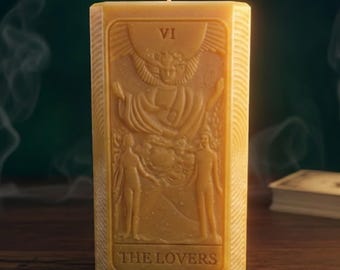 Lovers Tarot Mould 4in-100mm, for soap, resin, plaster - food-grade candle silicone mold