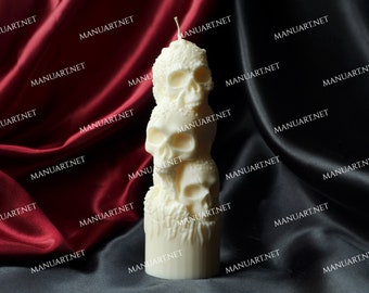Stack of skulls 3D silicone mold, candle mould, soap, resin, Halloween, skeleton, death, Gothic, skull, scull, bone, Day of the Dead