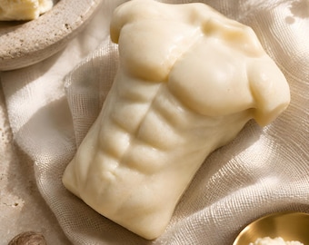 Male Torso Mold for Soap Making, Plaster, Chocolate and Resin - Body Art Silicone Mould