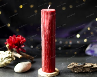 Pinstripe cylinder 3D silicone mold, candle mould, Pillar, cylindrical, Column, Gothic, ribbed, ripped stripes, line, striped, witchcraft