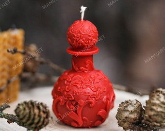 Potion bottle FOOD SAFE 3D silicone mold, soap, candle mould, death, Gothic, devilish stuff, witch's drink, witchy, love spell, wicca