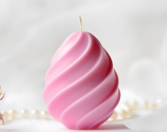 Spiral Easter Egg mold for resin, candles, soap, plaster and chocolate - Geometric silicone mould