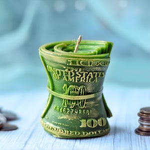 Rolled Dollars mold for craft, candles, soap, plaster decor, resin figures - money silicone mould