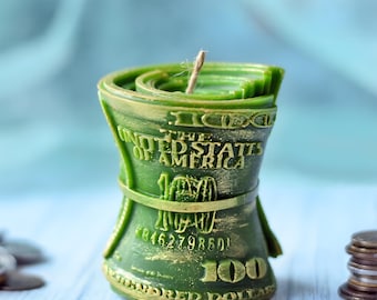 Rolled Dollars mold for craft, candles, soap, plaster decor, resin figures - money silicone mould