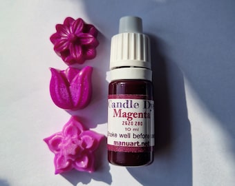 Magenta liquid candle dye, intensive wax colorant 10 ml
