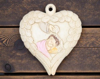 First communion mold girl 3inch/75mm, heart chocolate silicone mould, resin, plaster, wax