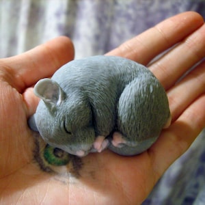 Sleeping Hamster - buy 3D cute animal silicone mold for soap candle plaster, hamster mold, kids mold