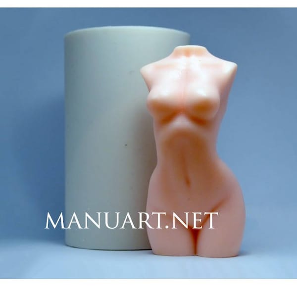 Woman torso FOOD SAFE 3D silicone mold, Goddess soap, resin, candle mould, naked girl, nude, sexual, body, breast, Female figure, backside