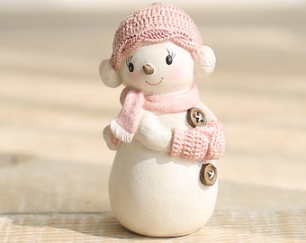 3D silicone mold - Snowman girl in a knitted hat, scarf, mittens, snowman mold, soap mold, candle mold, christmas candle mold, new year mold