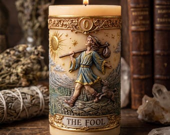 The Fool Tarot Card Mold for Pillar Candles, Soap - Divination Major Arcana Mould 130mm/5.1in