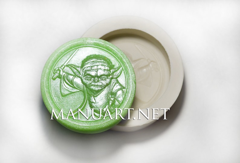 Yoda 3D silicone mold star wars mould soap mold round Etsy