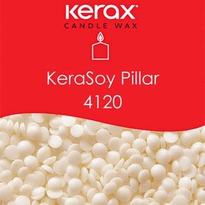 Kerax KeraSoy Pillar 4120 100% natural soy wax for pillar candles, candle made from molds, Soy wax for pillars and melts, UK, vegan soy wax