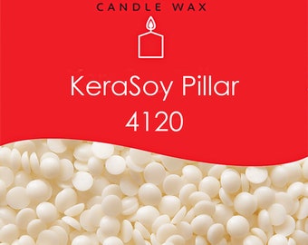 Kerax KeraSoy Pillar 4120 Cera di soia naturale al 100% per candele a colonna, candela realizzata con stampi, Cera di soia per pilastri e si scioglie, Regno Unito, cera di soia vegana