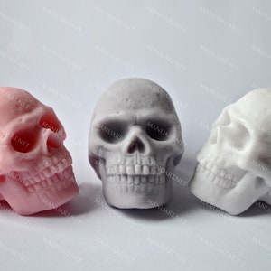 Skull 3D silicone mold, soap mold, halloween, skeleton, sword, death, gothic, brainpan mould, scull, bone, candle moulds, little skull molds