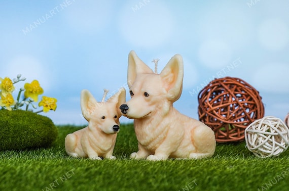 Corgi dog FOOD SAFE 3D silicone mold, soap, candle mould, puppy, dog lover, cute corgis, British Lovely Dog, cute dog mold, corgi dog mold