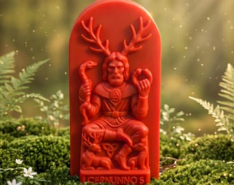 Cernunnos Altar Mold for Candle Making, Soap, Resin, Plaster, Pagan Ritual Decor Silicone Mould