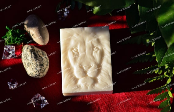 Lion Face 2D Silicone Mold, Candle Mould, Soap Mold, Resin, Forest