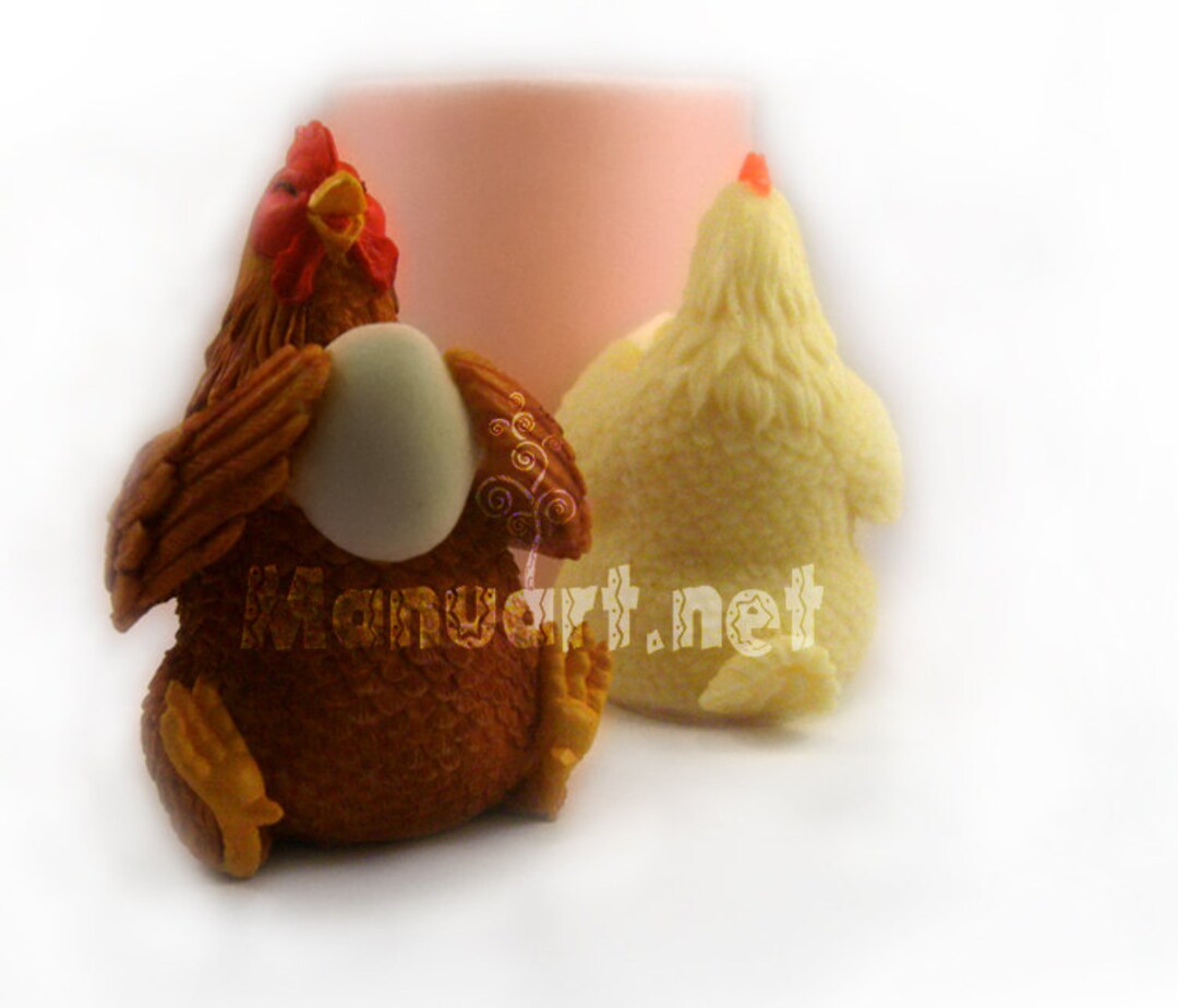 2 Stampo In Silicone Per Pasqua A Forma Di Coniglio E Uovo - 3D Per Raysin, Sapone, Torte - 2