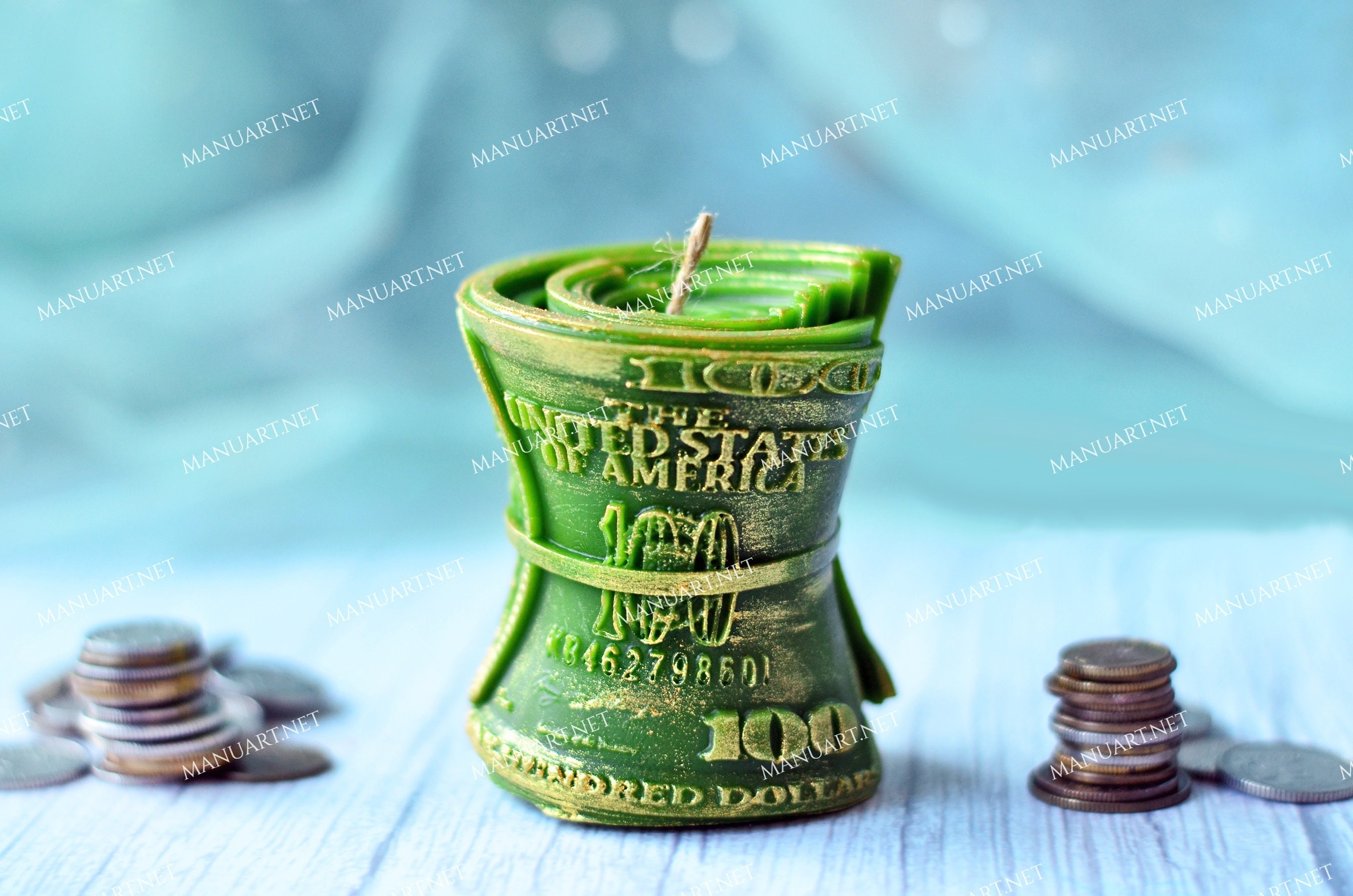 Dollars 3D Silicone Mold, Candle Mould, Resin, Concrete