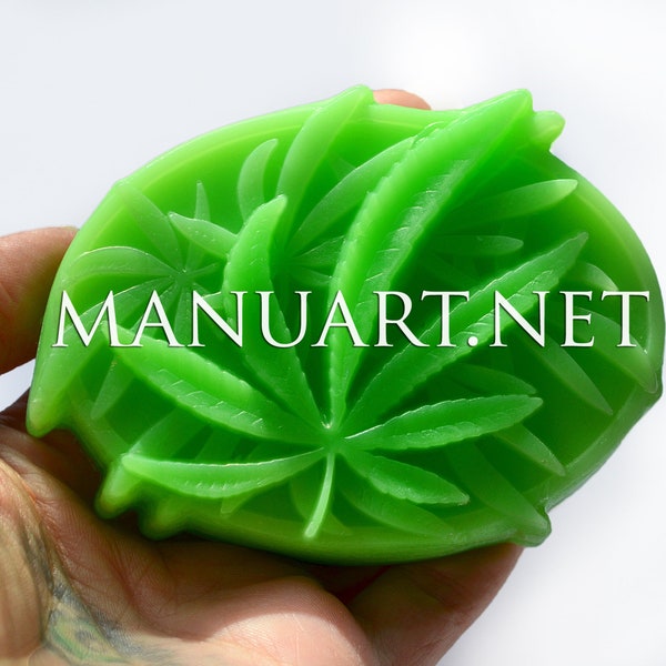 CANNABIS leaves silicone mold - hemp marijuana natural oval soap mold, hash, pot, leaf, marihuana mould, hashish, hippie, rasta, rastafarian