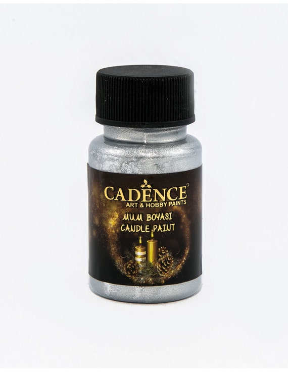 Silver Cadence Glitter Candle Paint, paint for candle decorating, colouring, non toxic Eco water based candle dye, soap paint