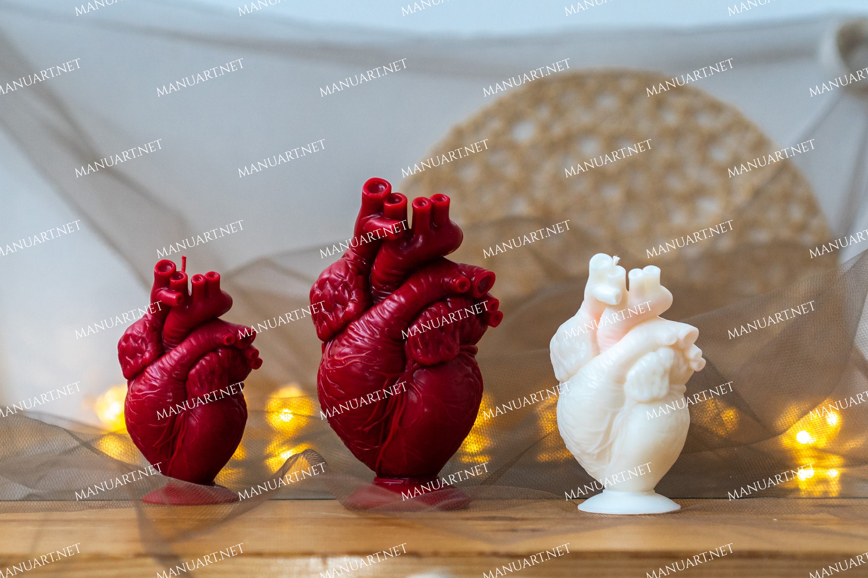 Realistic Human Heart Candle Holder 