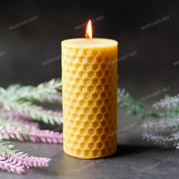 Candele in cera d'api liscia - L'Oasi delle Api
