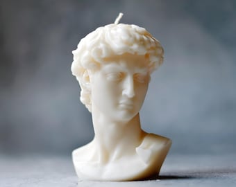 David Head mold for plaster, resin, concrete, wax, candle making, antique bust silicone mould