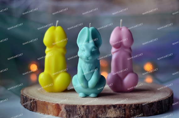 2 Stampi In Silicone Per Coniglietti Pasquali - Per Candele, Saponi, Resina - Fai Da Te Decorazioni