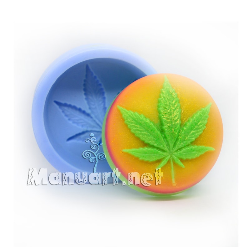 CANNABIS Leaf Silicone Mold Hemp Marijuana Natural Circle Etsy