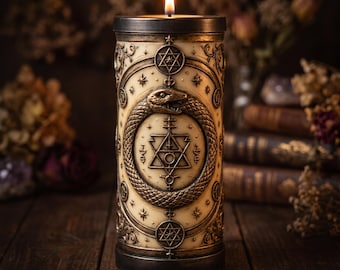 Ouroboros Snake Mold for Making Celestial Candles, Uroboros Altar Decor, Resin Figurines Silicone Mould