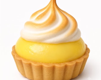 Lemon Tart Mold for Dessert Candles, Artisan Soaps - Meringue Swirl Pastry Bakery Mould