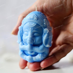 Little Ganesha 3D silicone mold, candle, soap mould, concrete, resin, spiritual, meditation, Buddha, yoga, zen, Indian, Ganesh, elephant image 5