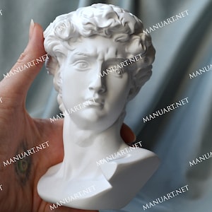 Big David head 15 cm 3D silicone mold, resin, Greek, statue, candle mould, body, man figure, statue, bust, antique, fashion, plaster