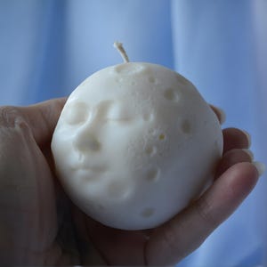 Stampo a forma di luna piena per sapone, candele, cioccolato, resina e gesso, stampo in silicone a forma di volto celeste