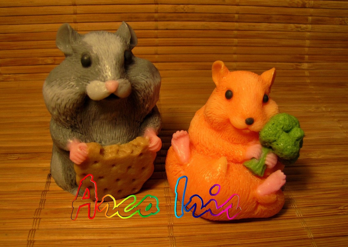 4Pcs 3D Hamster Shape Silicone Mold Set - For Soap, Candle, Chocolate, Fondant, Ice Cubes, Food Grade, Reusable - View #12