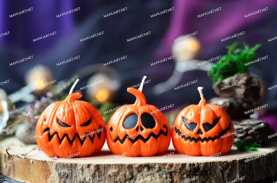 Juego de 3 pequeñas calabazas de Halloween molde de silicona - Etsy España Juego de 3 pequeñas calabazas de Halloween molde de silicona - Etsy España