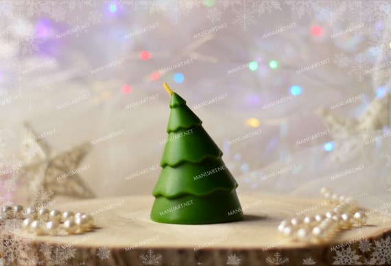 Stampo in silicone per candele per albero di Natale 3D K per realizzare candele natalizie fai-da-te Sapone fatto a mano Gesso Strumenti di cottura in resina Regali di festa  15